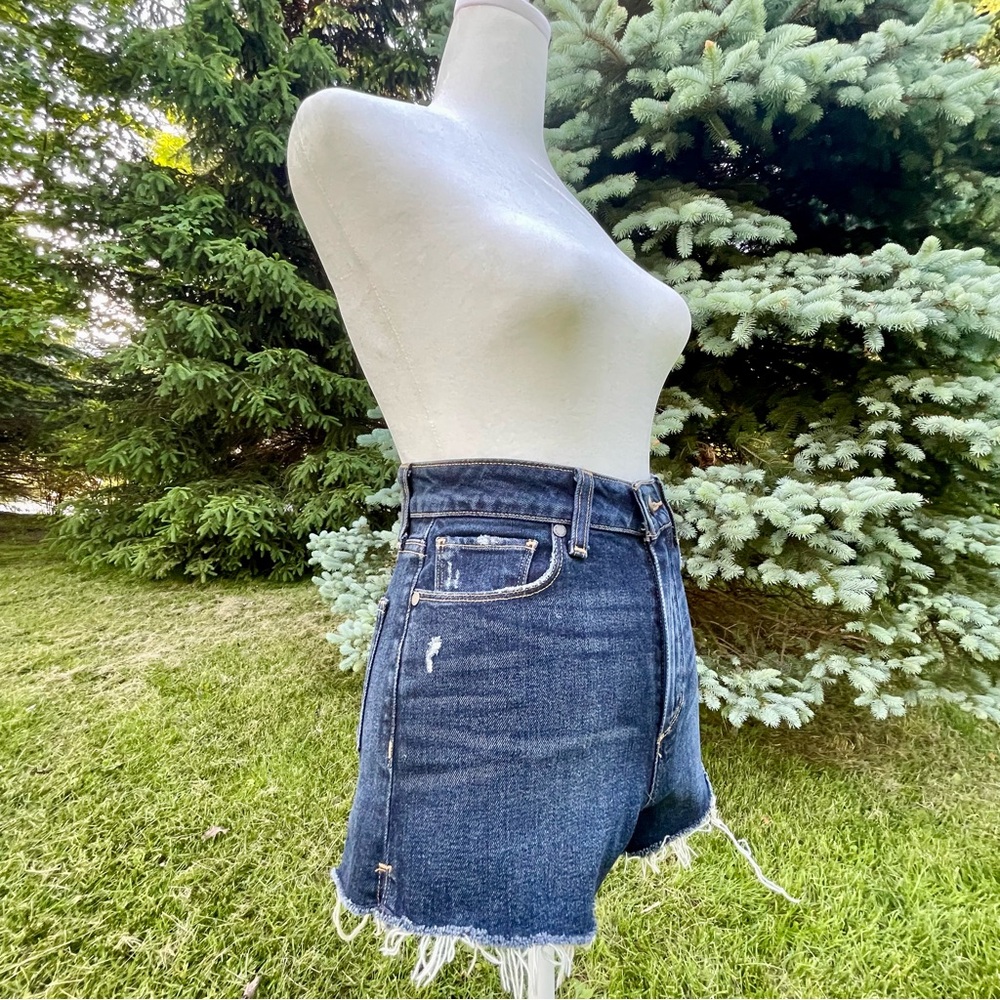 Paige: Margot high-rise denim shorts